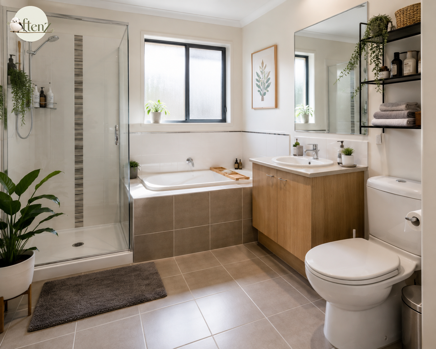 Bathroom cleaning example